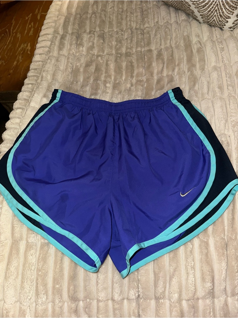 Nike Women’s Royal Purple Athletic Shorts with Teal Trim